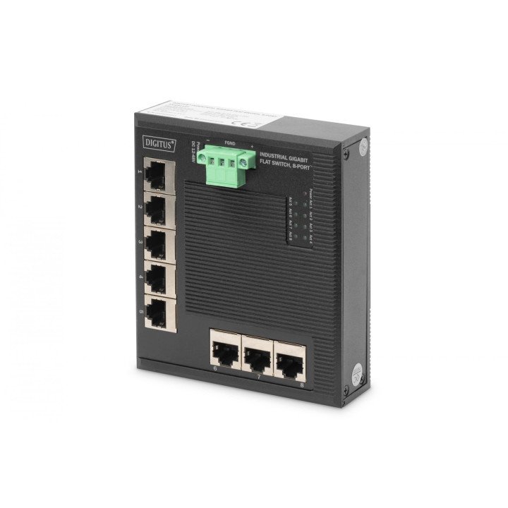 DIGITUS DN-651127 8 pordiga gigabitine tööstuslik lüliti