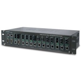 PLANET MC-1500R48 15-paikkainen 19" mediakonvertterikotelo