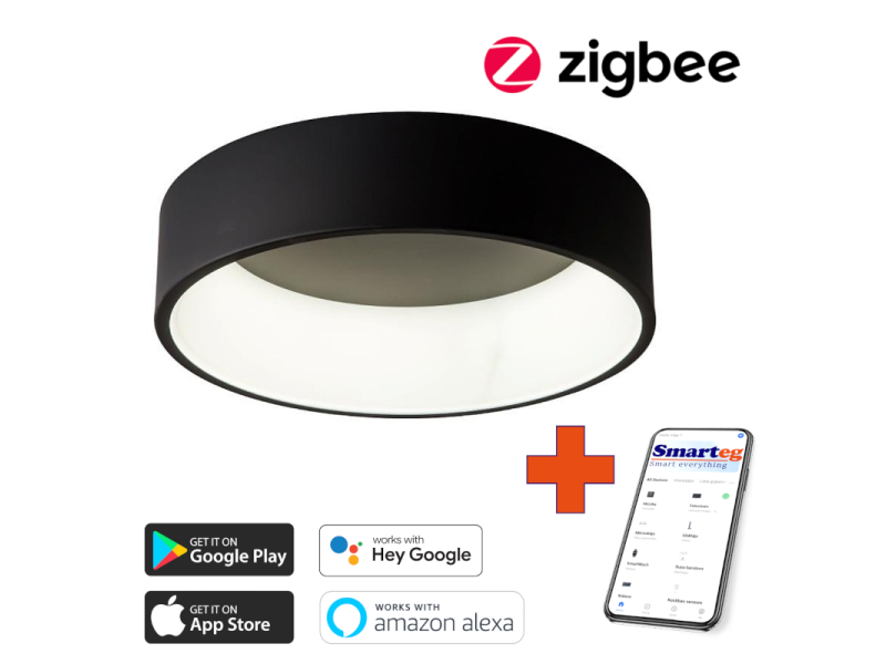 Smart šūnu lampa 60cm 39W melna Zigbee