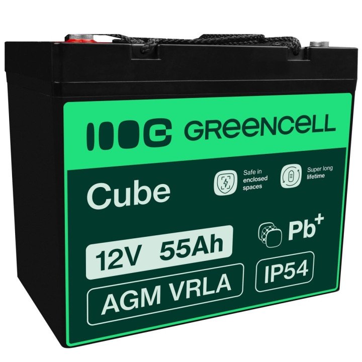 Green Cell AGM49 12V 55Ah VRLA Maintenance-Free Battery