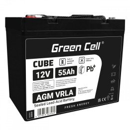 Green Cell AGM12V55AH-J AGM VRLA Battery 12V 55Ah IP54