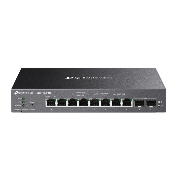 TP-LINK SG2210XMP-M2 Omada 8 prievadų 2.5GbE PoE+ jungiklis