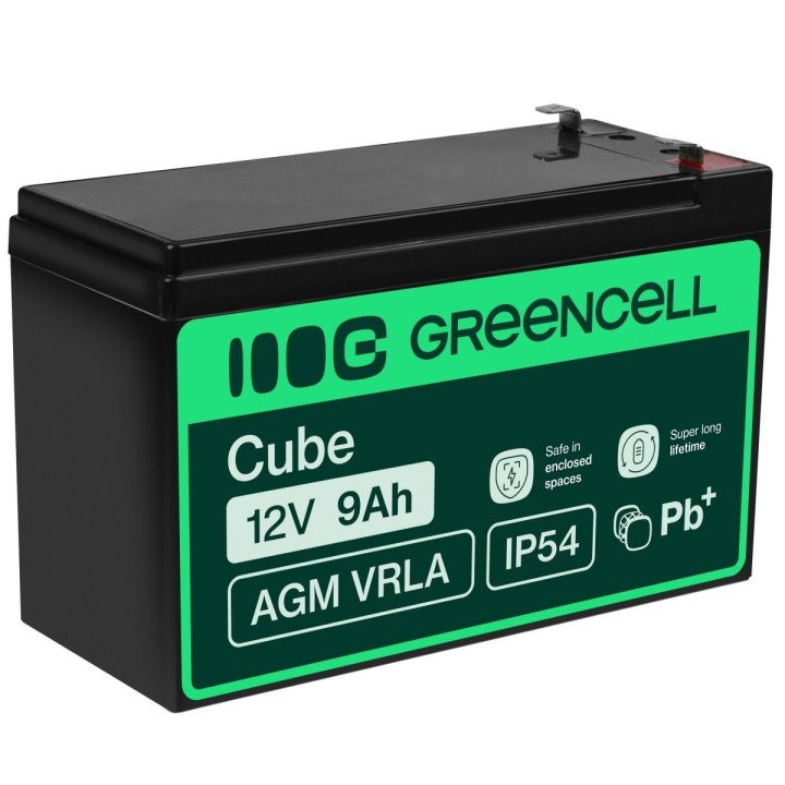 Green Cell AGM06 12V 9Ah VRLA Battery for UPS