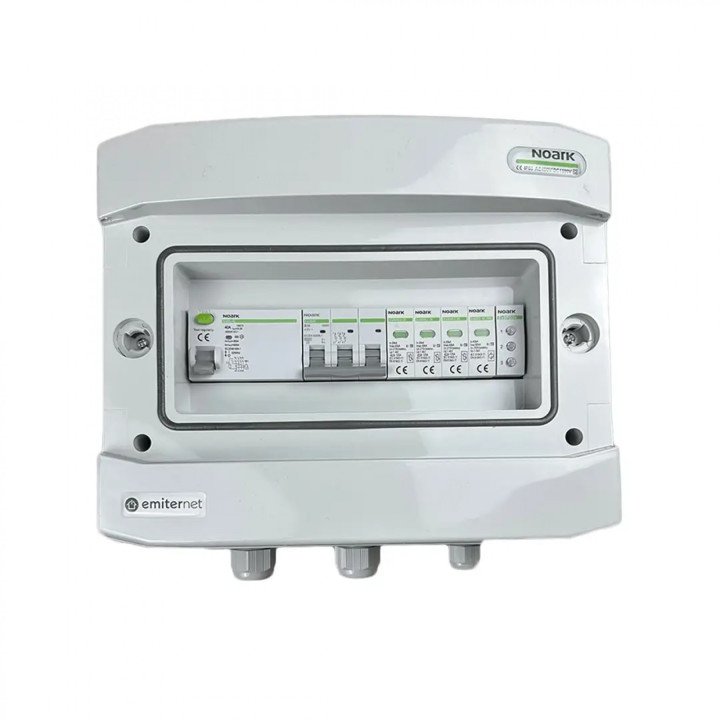 Автоматический выключатель EMITER EM-803N_AC 16A 3P C MCB с RCD Type A 300mA, SPD Type 2, IP65