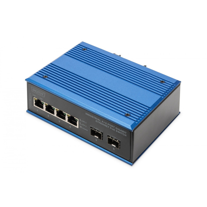 DIGITUS DN-651149 Pramoninis PoE jungiklis 4+2 Gigabit