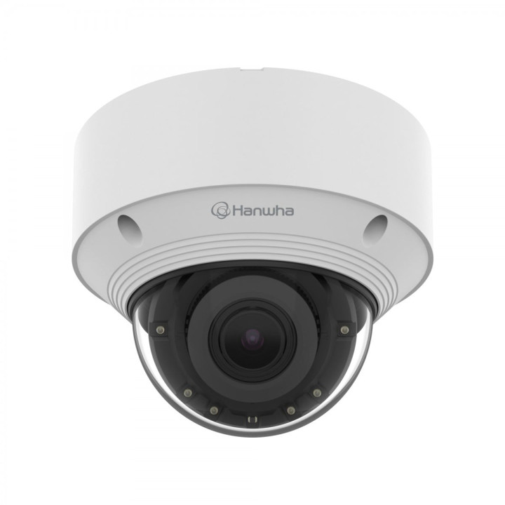 Hanwha Vision QNV-C6083R 2MP āra kupola IP drošības kamera ar IR, PoE, AI analītiku