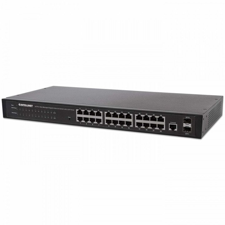 Коммутатор Intellinet 24-Port Web-Managed Gigabit Ethernet с 2 SFP Ports