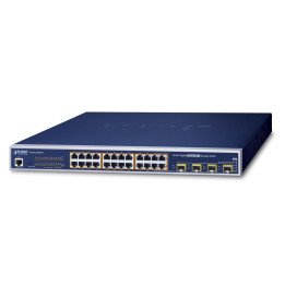 Planet WGSW-24040HP4 L2+/L4, 24 порта 10/100/1000T 802.3at PoE с 4 общими управляемыми коммутаторами безопасности 100/1000X SFP,