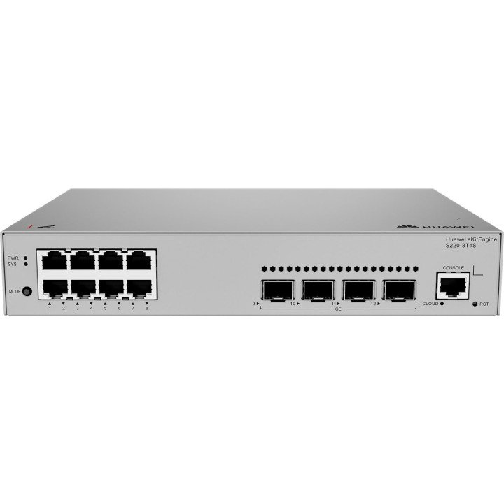 Коммутатор Huawei S220-8T4S (Ethernet, 8 Gigabit RJ45 + 4 SFP, AC)