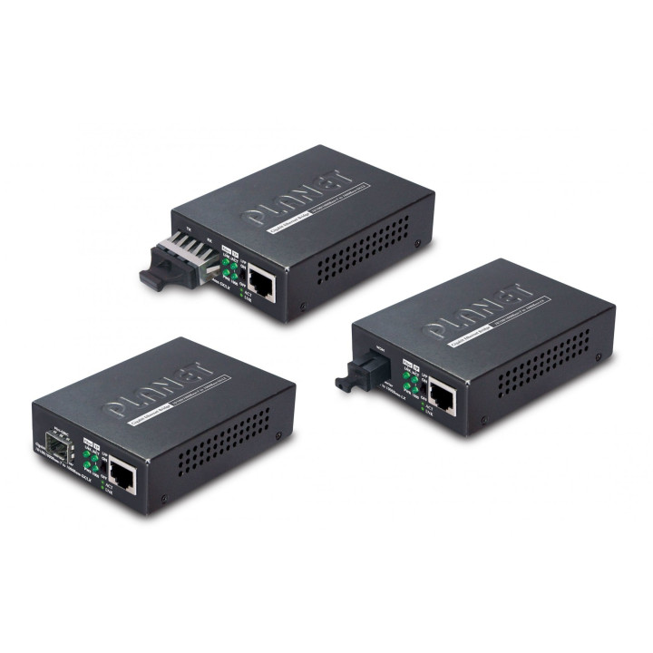 PLANET GT-806A40 Gigabitu Ethernet optisko šķiedru pārveidotājs, daudzmodu, 2000 Mbit/s, melns