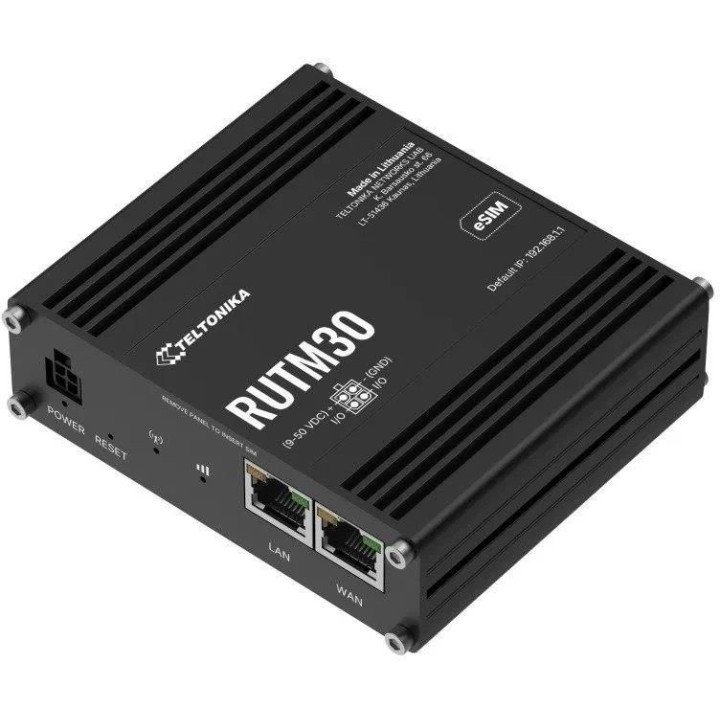 Teltonika RUTM30 Industrial Cellular 5G Wi-Fi Router with eSIM