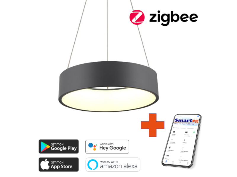 Viedā šūnu lampa 45cm 30W melna Zigbee