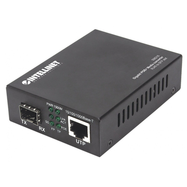 Intellinet 508216 Gigabitine PoE+ meediakonverter