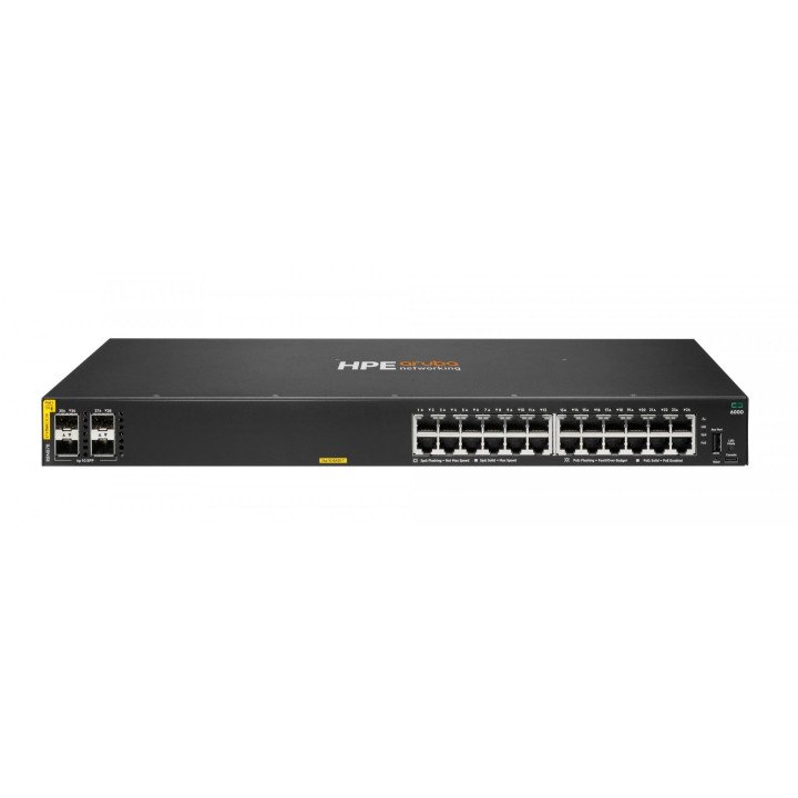 Коммутатор сети Aruba Networking CX 6000 24-Port 10/100/1000 PoE+ с 4 SFP+ R8N87B