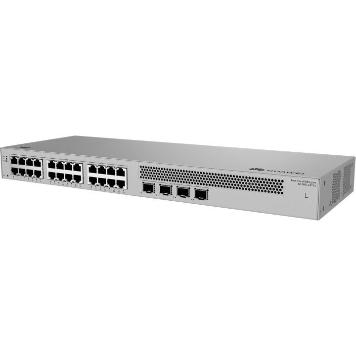 Коммутатор Huawei S310S-24T4J, Гигабитный коммутатор на 24 порта с 4x 2.5GE SFP, Безвентиляторный