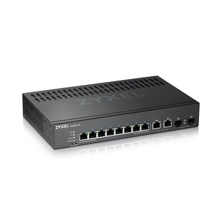 ZyXEL GS2220-10-EU0101F 8-Port Gigabit L2 Managed Switch with 2 SFP Uplinks