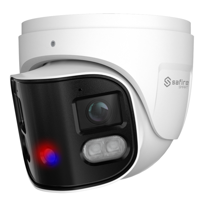 SAFIRE SMART SF-IPT180A-8I1-SL 8MP torņa IP kamera ar divkāršu apgaismojumu, PoE un Wi-Fi