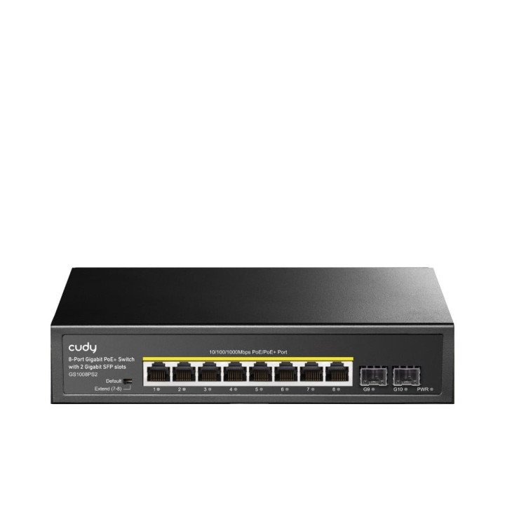 Cudy GS1008PS2 8-Port Gigabit PoE+ Switch with 2 SFP Slots, 120W, Unmanaged