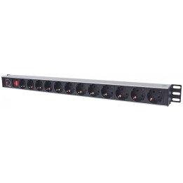 Intellinet 714044 12-pistorasian telinevirtapistoke 16A