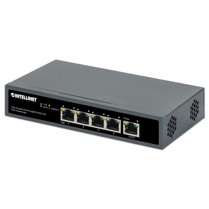 Intellinet 561808 4 prievadų Gigabit PoE+ jungiklis
