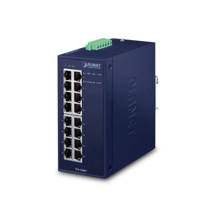 PLANET IGS-1600T 16-porttinen Gigabit hallittu kytkin IP30