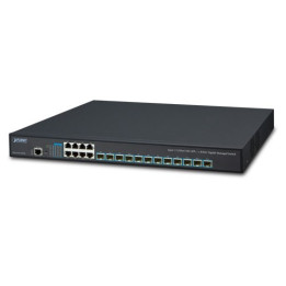 PLANET XGS-6350-12X8TR Layer 3 12-Port 10G SFP+ + 8-Port 10/100/1000T Stackable Managed Switch with Dual Redundant Power
