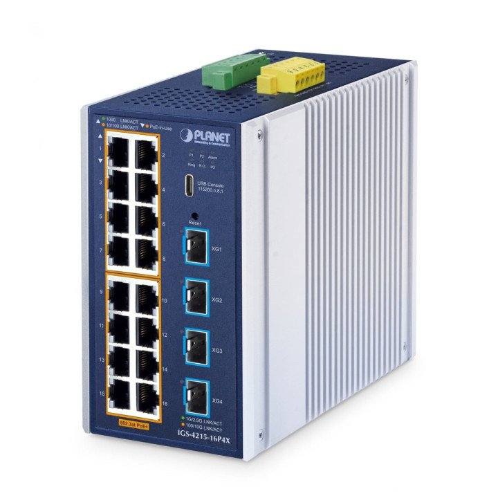 PLANET IGS-4215-16P4X L2+ Managed 16-Port Gigabit PoE+ Switch with 4x 10G SFP+