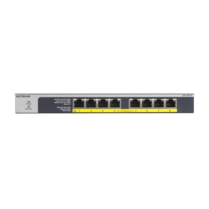 NETGEAR GS108LP-100EUS 8-Port Gigabit Unmanaged PoE+ Switch