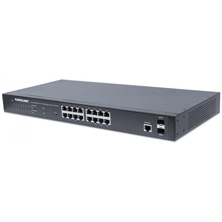Intellinet 561198 PoE+ jungiklis 16 prievadai Gigabit