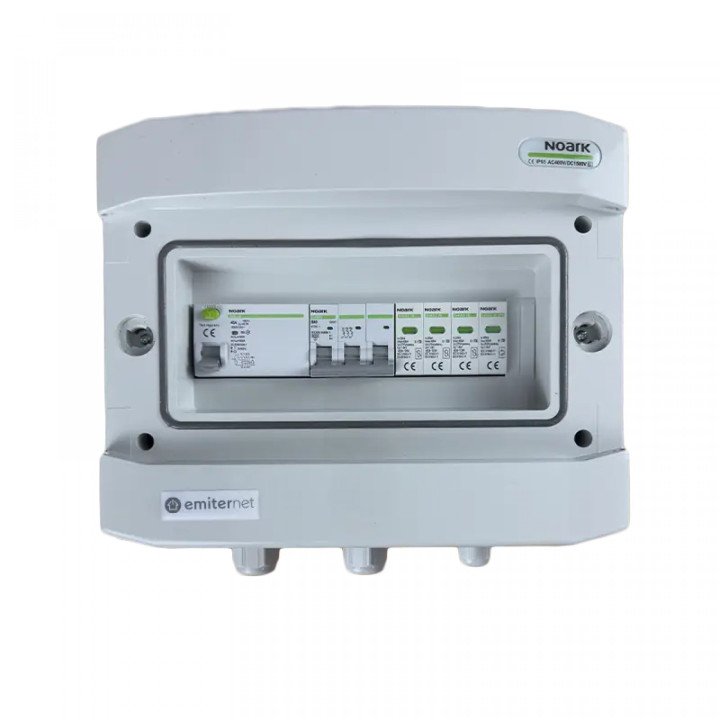 EMITER EM-1356N_DCAC DCAC Switchgear IP65, SPD DC 1000V Type 2, 2x PV String, 2x MPPT, SPD AC Type 2, 16A 1P