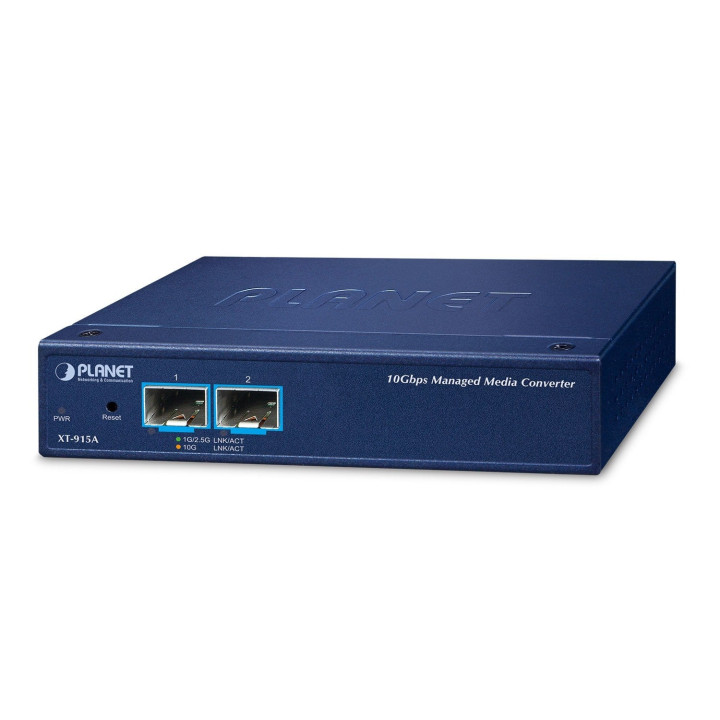 Медиаконвертеры PLANET XT-915A Управляемый медиаконвертер 2 порта 10G/1GBASE-X SFP+