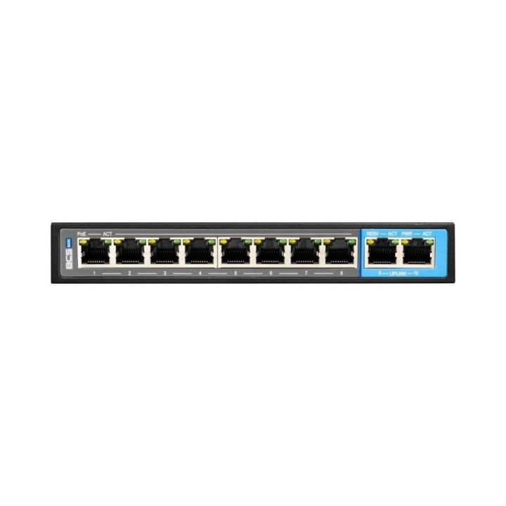 BCS BCS-B-SP0802G 8-Port PoE Switch with exPoE Technology 100Mbps