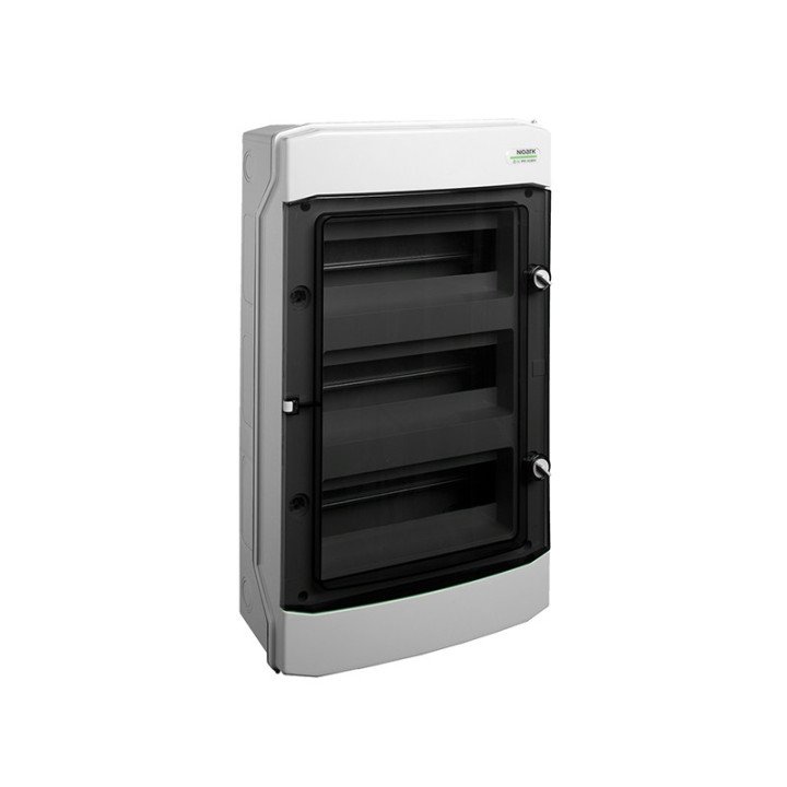 Noark 110814 Installation Housing, Plastic, Surface-Mounted, IP65, 4 Rows, 12 Modules, 1500V DC