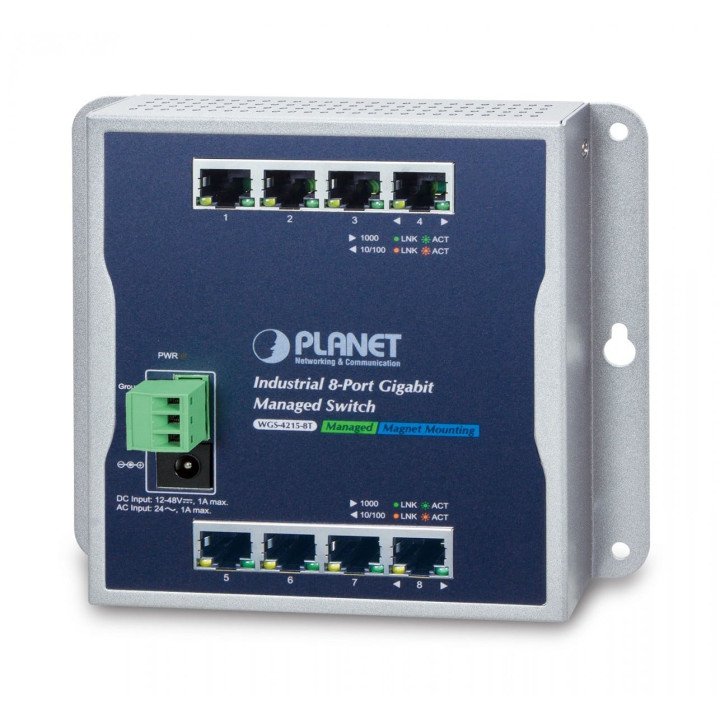 PLANET WGS-4215-8T 8 pordiga Gigabit lüliti IP30