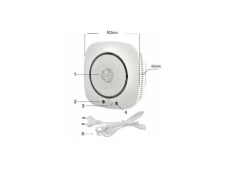 ZigBee gāzes sensors Metāna LPG TUYA solenoīda vārsts