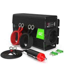 Green Cell INV05DE Power Inverter 12V to 230V 300W/600W Pure Sine Wave