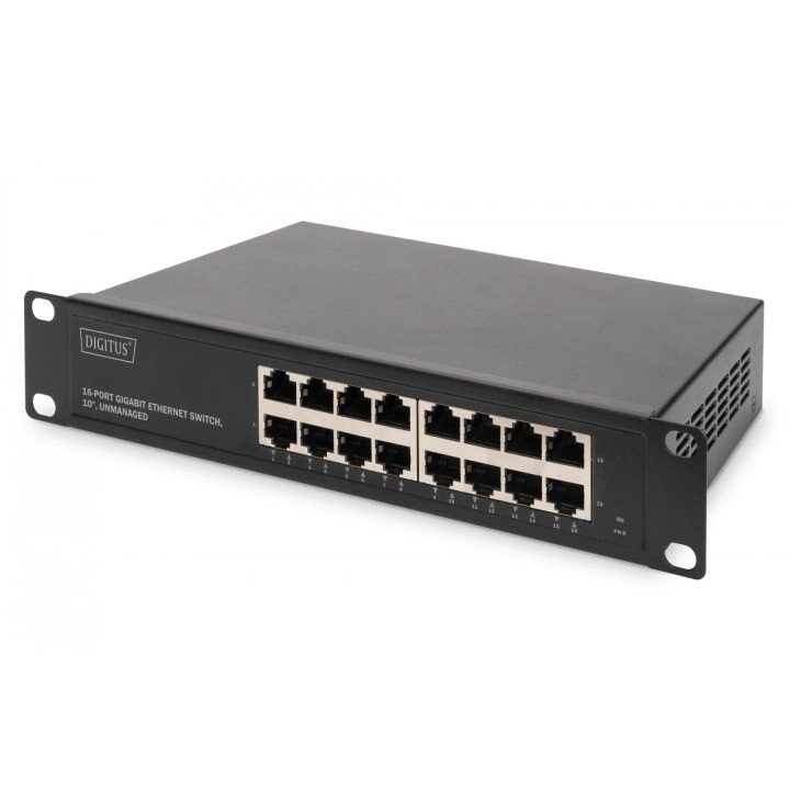 DIGITUS DN-80115 Gigabit Ethernet Switch 16-port, 10 inch, Unmanaged