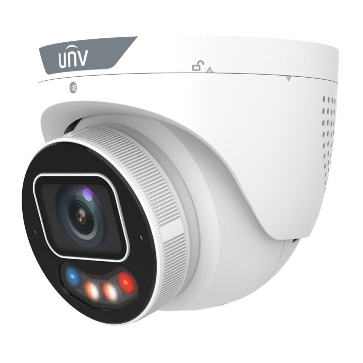 Uniview IPC3638SE-ADZKMC-WP-I1 4K UHD IP Dome Security Camera with IR and White Light Illumination