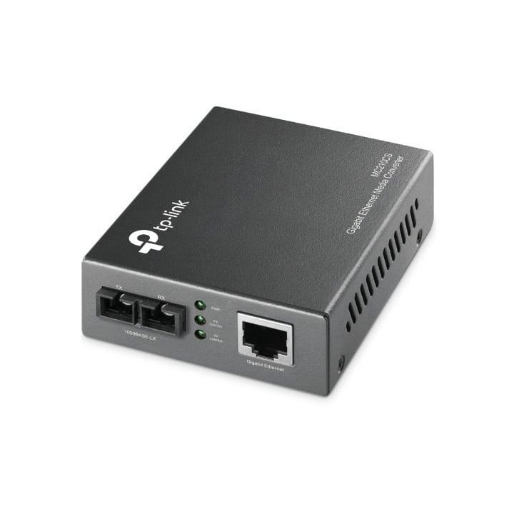 TP-Link MC210CS 10/100/1000 Mbps RJ45 līdz 1000 Mbps viena režīma SC šķiedras pārveidotājs