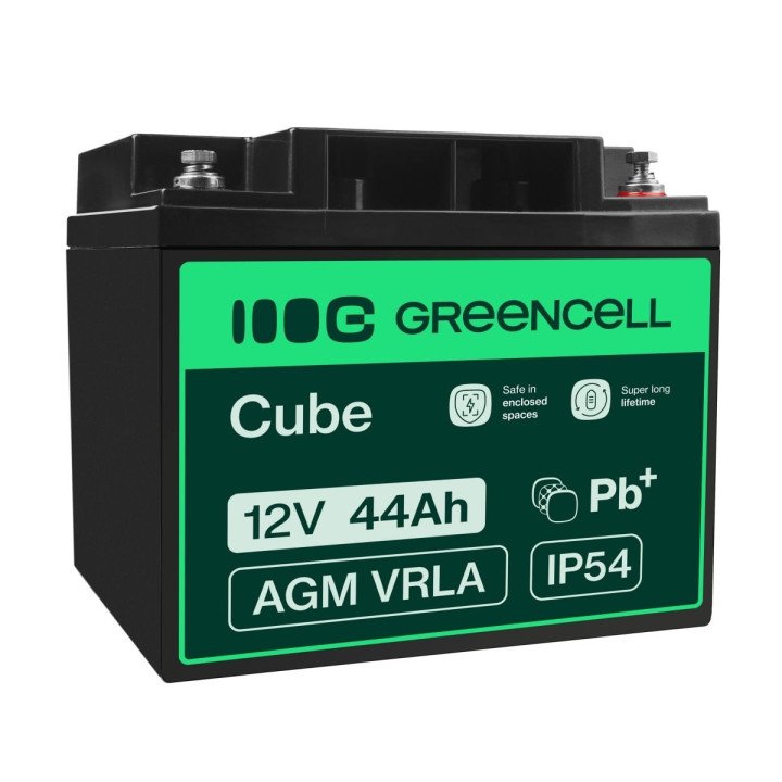 Green Cell AGM23 12V 44Ah VRLA Battery for Mower, Scooter, Boat, Wheelchair