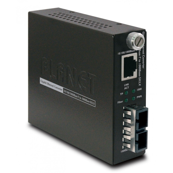 Planet GST-802S 10/100/1000Base-T uz 1000Base-LX viedais gigabitu pārveidotājs (viena režīma)