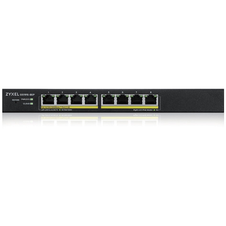 ZyXEL GS1915-8EP 8-porttinen Gigabit PoE+ -kytkin 60W