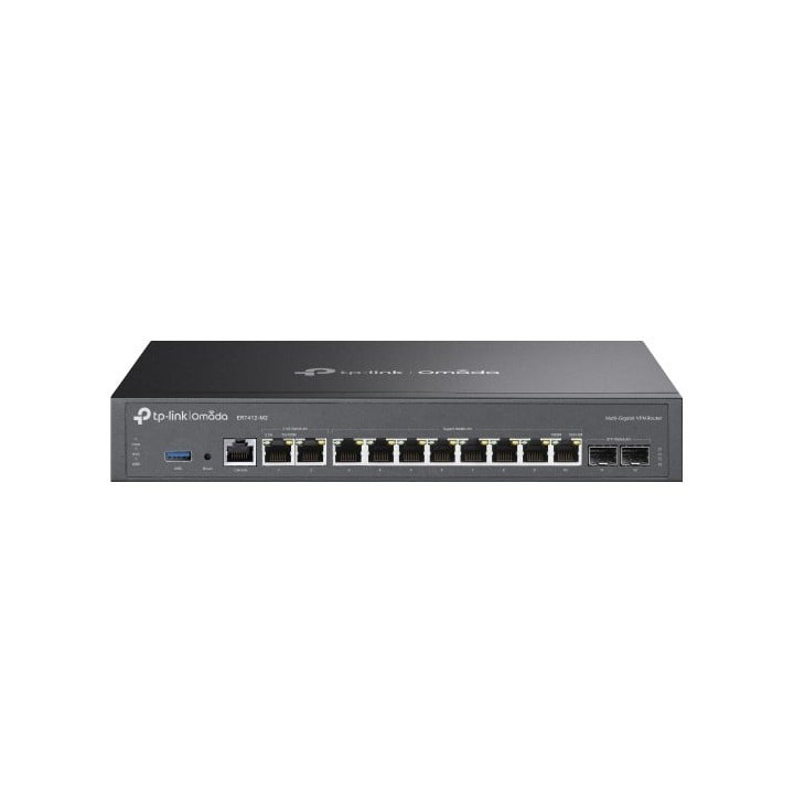 TP-LINK ER7412-M2 Omada Multi-Gigabit VPN maršrutētājs ar 2.5G un Gigabit portiem