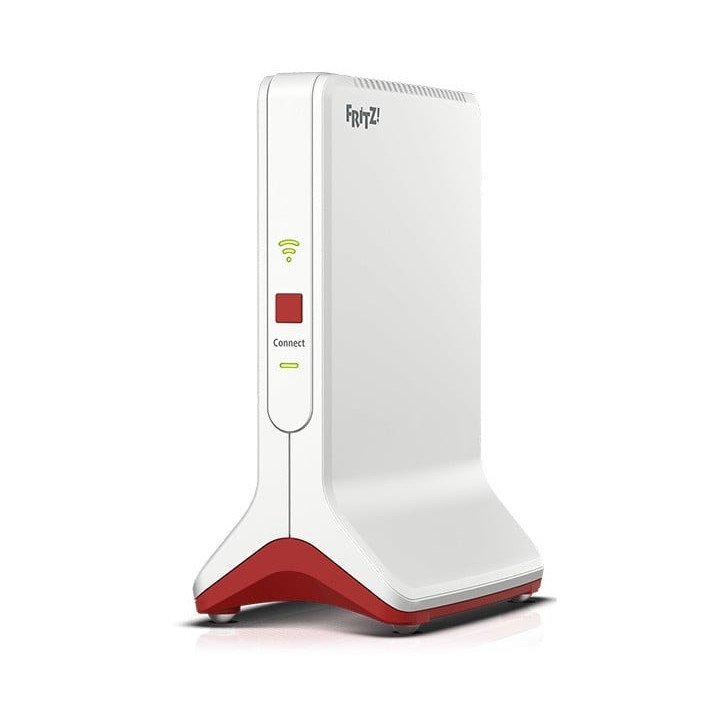 FRITZ!Repeater 6000 Tri-Band Wi-Fi 6 Router (2.4 GHz / 5 GHz / 5 GHz) Red, White
