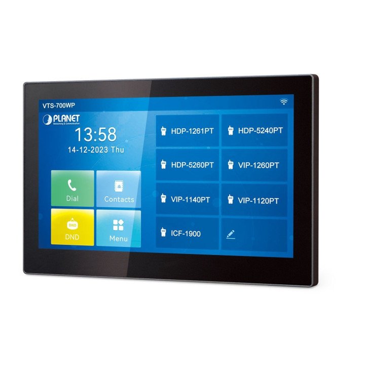 PLANET VTS-700WP 7" PoE videouksetelefon Wi-Fi-ga