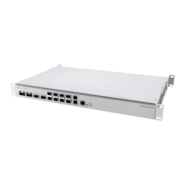 MikroTik CRS812-8DS-2DQ-2DDQ-RM Router with RouterOS L6, Rackmount Case