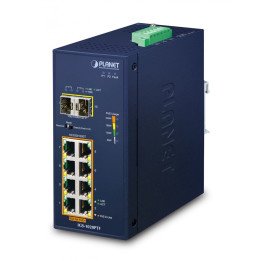PLANET IGS-1020PTF Industrial 8-Port Gigabit PoE+ Switch with 2 SFP Slots