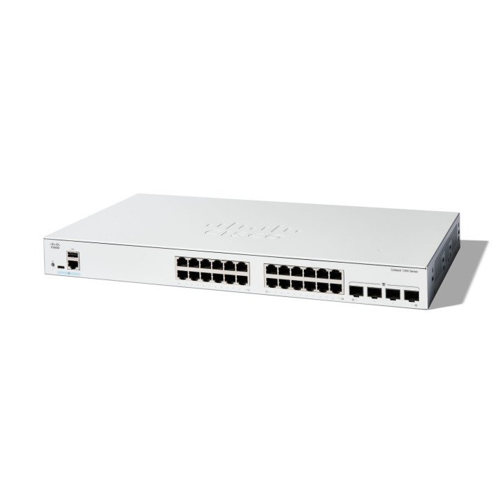 Cisco Catalyst 1300 C1300-24T-4G 24-port Gigabit Ethernet Switch, 4x1G SFP, PoE
