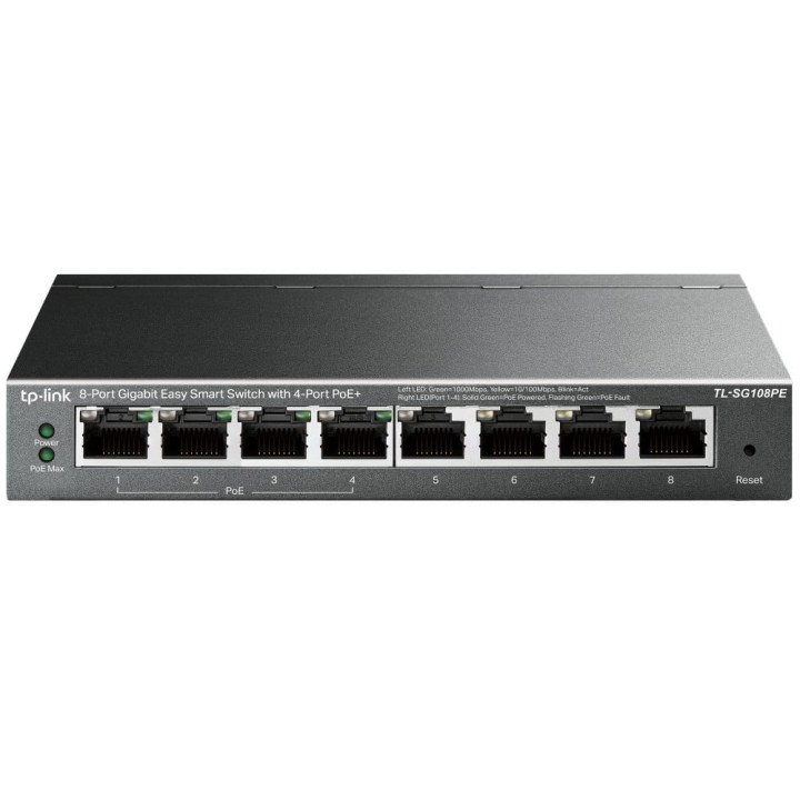 TP-Link TL-SG108PE 8-Port Gigabit Easy Smart Switch with 4-Port PoE+