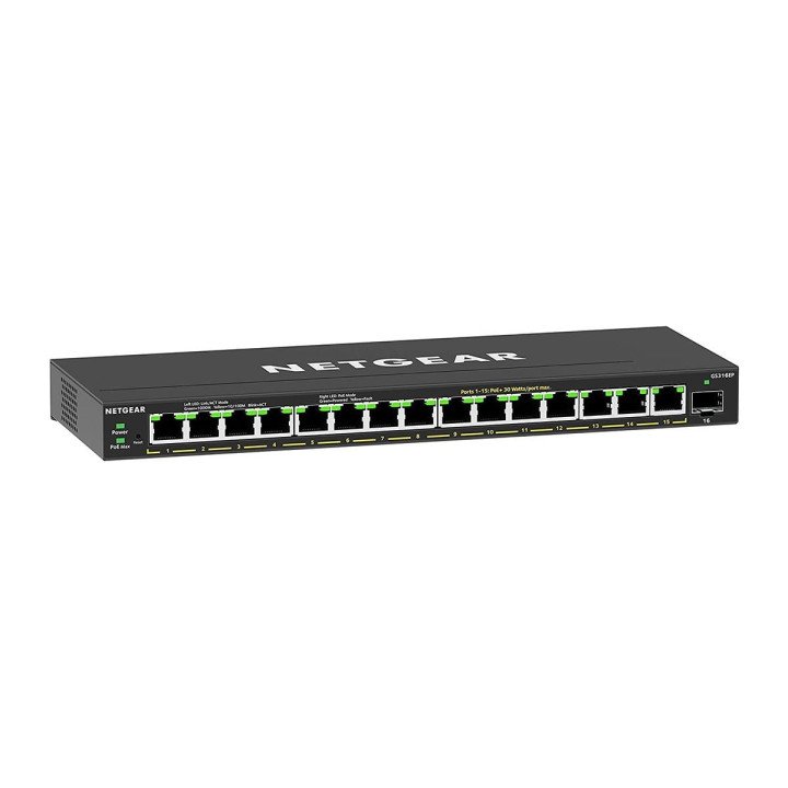 Netgear GS316EP-100PES 16-Port Gigabit Smart Managed PoE+ Switch